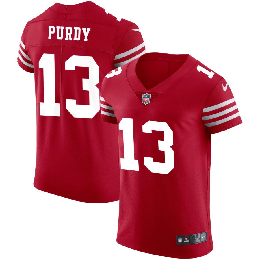 San Francisco 49ers #13 Brock Purdy Scarlet Men's 2022-23 Authentic Stitched Vapor Untouchable Elite Jersey cheap jerseys for sale - CheapJerseys.Shop