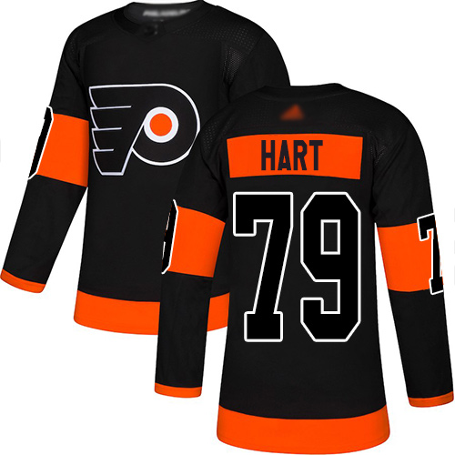Philadelphia Flyers #79 Carter Hart Black Alternate Authentic Stitched Jersey Men's cheap jerseys for sale - CheapJerseys.Shop