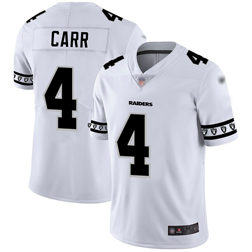 Raiders #4 Derek Carr White Men's Stitched Limited Team Logo Fashion Jersey cheap jerseys for sale - CheapJerseys.Shop