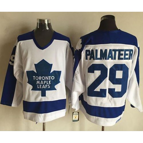 Maple Toronto Maple Leafs #29 Mike Palmateer White/Blue CCM Throwback Stitched Jersey Men's cheap jerseys for sale - CheapJerseys.Shop