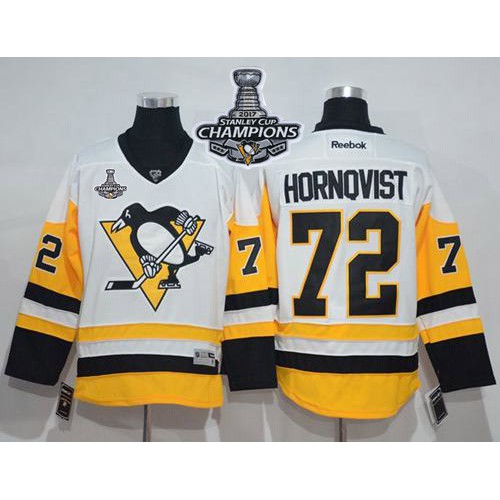 Pittsburgh Penguins #72 Patric Hornqvist White New Away 2017 Stanley Cup Finals Champions Stitched Jersey Men's cheap jerseys for sale - CheapJerseys.Shop