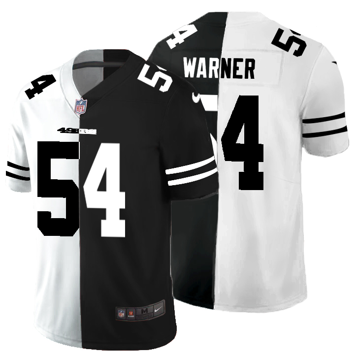 San Francisco 49ers #54 Fred Warner Men's Black V White Peace Split Vapor Untouchable Limited Jersey cheap jerseys for sale - CheapJerseys.Shop