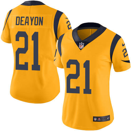Los Angeles Rams #21 Donte Deayon Gold Women's Stitched Limited Rush Jersey Womens cheap jerseys for sale - CheapJerseys.Shop