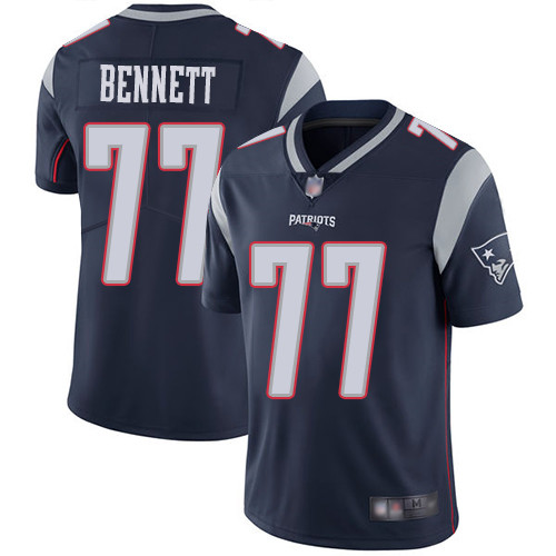 New England Patriots #77 Michael Bennett Navy Blue Team Color Men's Stitched Vapor Untouchable Limited Jersey Men's cheap jerseys for sale - CheapJerseys.Shop
