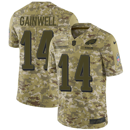 Eagles #14 Kenneth Gainwell Camo Men's Stitched Limited 2018 Salute To Service Jersey cheap jerseys for sale - CheapJerseys.Shop