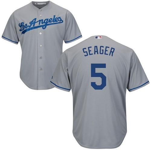Los Angeles Dodgers #5 Corey Seager Grey Cool Base Stitched Youth Jersey Youth cheap jerseys for sale - CheapJerseys.Shop