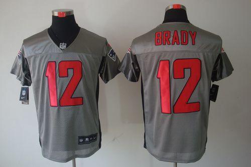 Patriots #12 Tom Brady Grey Shadow Men's Stitched Elite Jersey cheap jerseys for sale - CheapJerseys.Shop