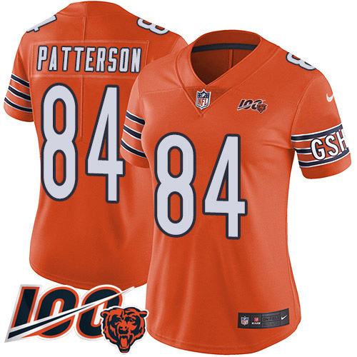Chicago Bears #84 Cordarrelle Patterson Orange Women's Stitched Limited Rush 100th Season Jersey Womens cheap jerseys for sale - CheapJerseys.Shop