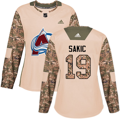 Colorado Avalanche #19 Joe Sakic Camo Authentic 2017 Veterans Day Women's Stitched Jersey Womens cheap jerseys for sale - CheapJerseys.Shop