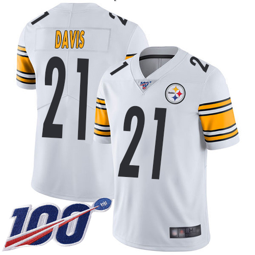 Pittsburgh Steelers #21 Sean Davis White Men's Stitched 100th Season Vapor Limited Jersey Men's cheap jerseys for sale - CheapJerseys.Shop