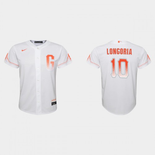 San Francisco San Francisco Giants #10 Evan Longoria Youth 2021 City Connect White Jersey Youth cheap jerseys for sale - CheapJerseys.Shop