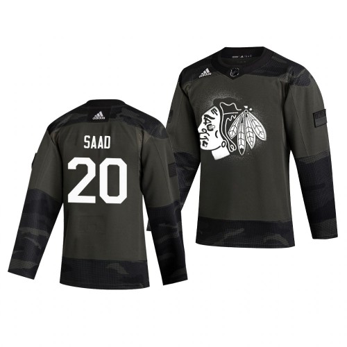 Chicago Chicago Blackhawks #20 Brandon Saad 2019 Veterans Day Men's Authentic Practice Jersey Camo Men's cheap jerseys for sale - CheapJerseys.Shop