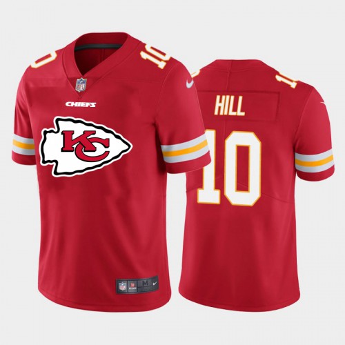 Kansas City Kansas City Chiefs #10 Tyreek Hill Red Men's Big Team Logo Player Vapor Limited Jersey Men's cheap jerseys for sale - CheapJerseys.Shop