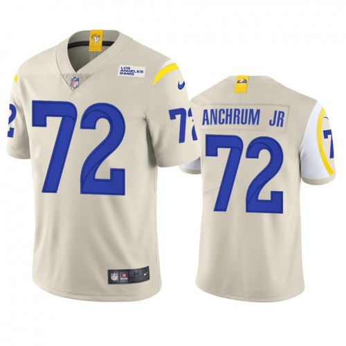 Los Angeles Los Angeles Rams #72 Tremayne Anchrum Jr. Men's Vapor Limited Jersey - Bone Men's cheap jerseys for sale - CheapJerseys.Shop
