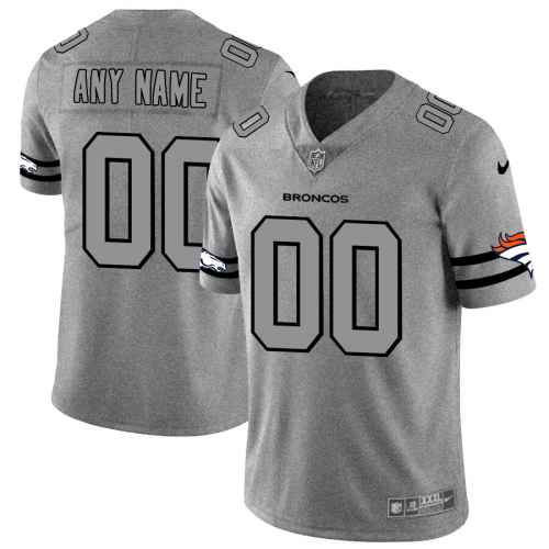 Denver Broncos Custom Men's Gray Gridiron II Vapor Untouchable Limited Jersey cheap jerseys for sale - CheapJerseys.Shop