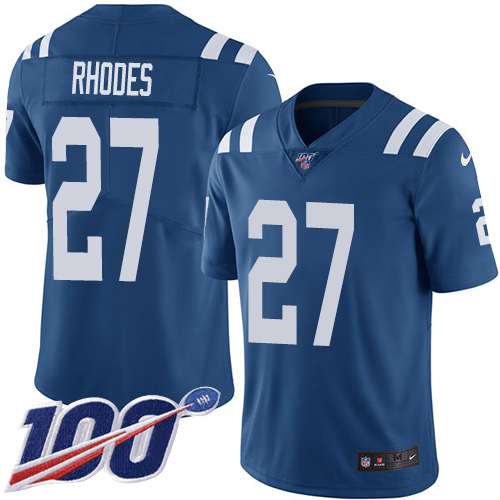 Indianapolis Colts #27 Xavier Rhodes Royal Blue Team Color Youth Stitched 100th Season Vapor Untouchable Limited Jersey Youth cheap jerseys for sale - CheapJerseys.Shop