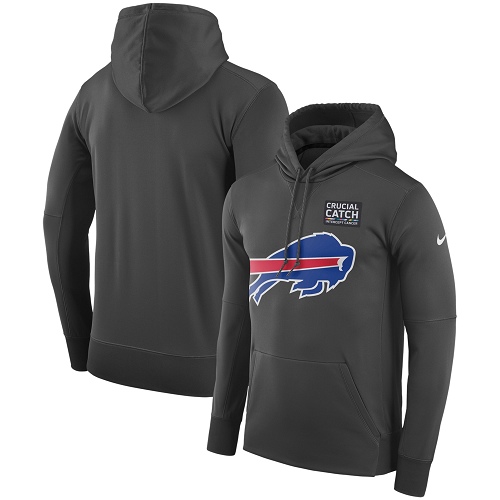 Men's Buffalo Bills Anthracite Crucial Catch Performance Pullover Hoodie cheap jerseys for sale - CheapJerseys.Shop