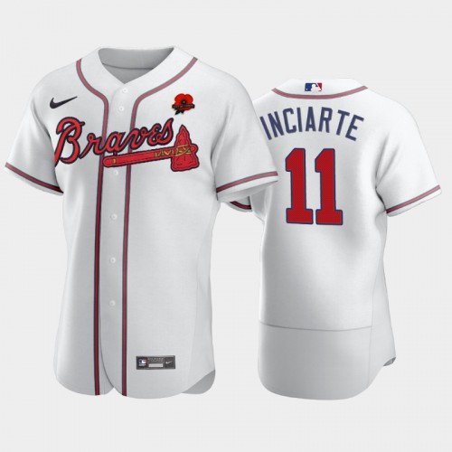 Atlanta Atlanta Braves #11 Ender Inciarte Men's Authentic 2021 Memorial Day Jersey - White Men's cheap jerseys for sale - CheapJerseys.Shop