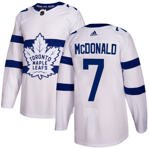 Maple Toronto Maple Leafs #7 Lanny McDonald White Authentic 2018 Stadium Series Stitched Jersey Men's cheap jerseys for sale - CheapJerseys.Shop