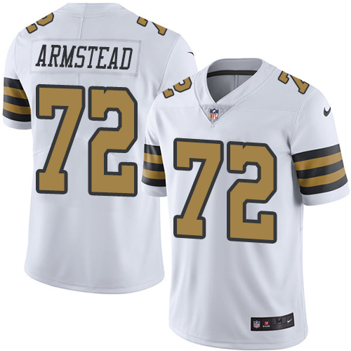 New Orleans Saints #72 Terron Armstead White Youth Stitched Limited Rush Jersey Youth cheap jerseys for sale - CheapJerseys.Shop
