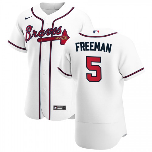 Atlanta Atlanta Braves #5 Freddie Freeman Men's White Home 2020 Authentic Player Jersey Men's cheap jerseys for sale - CheapJerseys.Shop