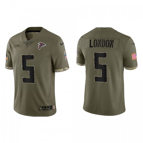 Men's Womens Youth Kids Atlanta Falcons #5 Drake London Olive 2023 Salute To Service Limited Jersey cheap jerseys for sale - CheapJerseys.Shop