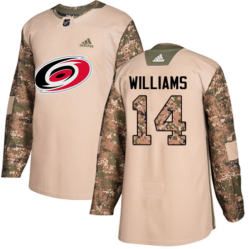 Carolina Hurricanes #14 Justin Williams Camo Authentic 2017 Veterans Day Stitched Youth Jersey Youth cheap jerseys for sale - CheapJerseys.Shop