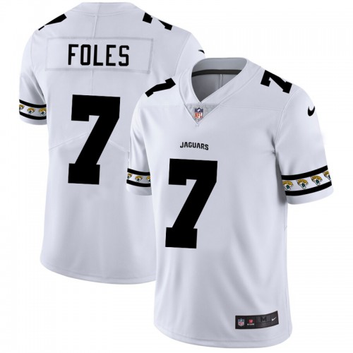 Jacksonville Jacksonville Jaguars #7 Nick Foles White Team Logo Vapor Limited Jersey Men's cheap jerseys for sale - CheapJerseys.Shop