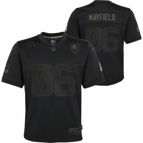 Cleveland Cleveland Browns #6 Baker Mayfield Youth 2020 Salute to Service Game Jersey Black Youth cheap jerseys for sale - CheapJerseys.Shop