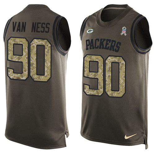 Packers #90 Lukas Van Ness Green Men's Stitched Limited Salute To Service Tank Top Jersey cheap jerseys for sale - CheapJerseys.Shop