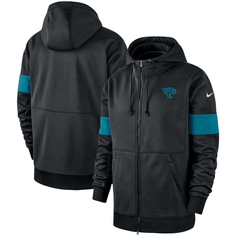 Jacksonville Jaguars Sideline Performance Full-Zip Hoodie Black cheap jerseys for sale - CheapJerseys.Shop