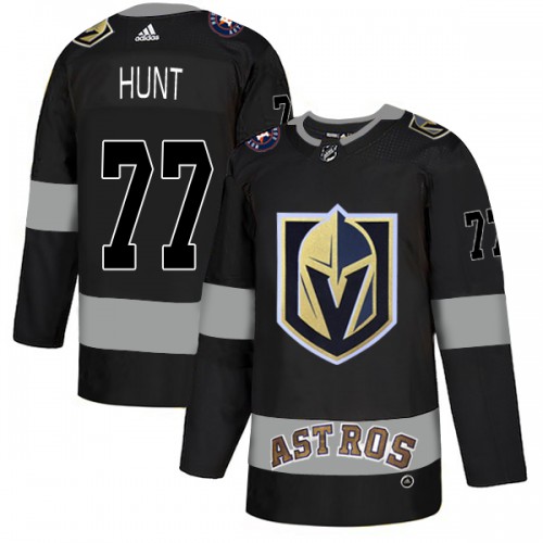 Golden Vegas Golden Knights X Astros #77 Brad Hunt Black Authentic City Joint Name Stitched Jersey Men's cheap jerseys for sale - CheapJerseys.Shop