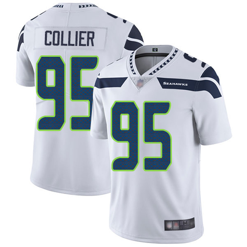 Seattle Seahawks #95 L.J. Collier White Men's Stitched Vapor Untouchable Limited Jersey Men's cheap jerseys for sale - CheapJerseys.Shop