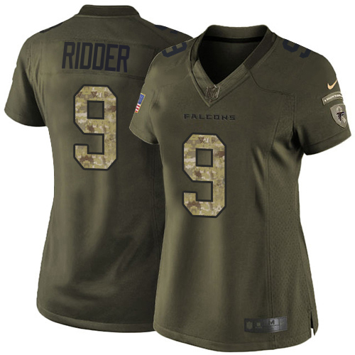 Falcons #9 Desmond Ridder Green Stitched Women's Limited 2015 Salute To Service Jersey cheap jerseys for sale - CheapJerseys.Shop