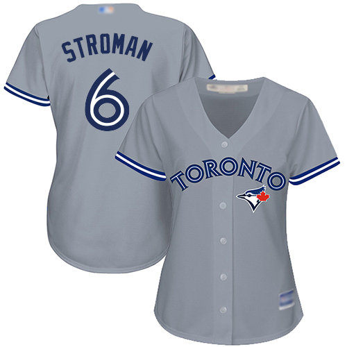 Toronto Blue Jays #6 Marcus Stroman Grey Road Women's Stitched Jersey Womens cheap jerseys for sale - CheapJerseys.Shop
