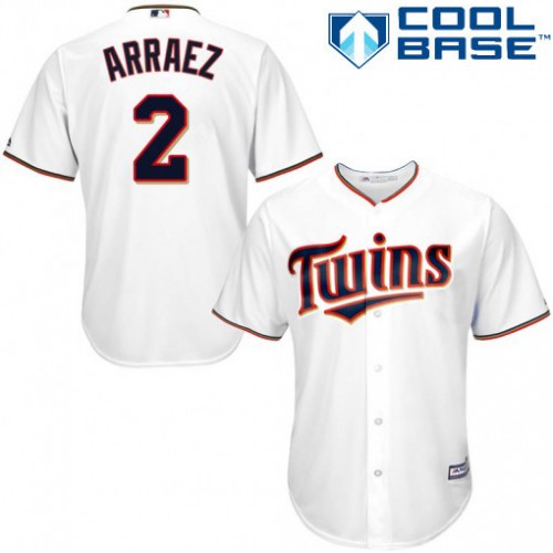 Minnesota Twins #2 Luis Arraez White Cool Base Stitched Jersey Men's cheap jerseys for sale - CheapJerseys.Shop