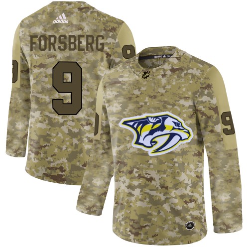 Nashville Predators #9 Filip Forsberg Camo Authentic Stitched Jersey Men's cheap jerseys for sale - CheapJerseys.Shop