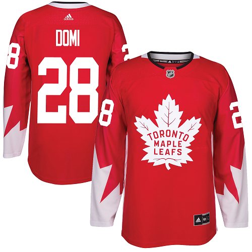 Maple Toronto Maple Leafs #28 Tie Domi Red Team Canada Authentic Stitched Jersey Men's cheap jerseys for sale - CheapJerseys.Shop