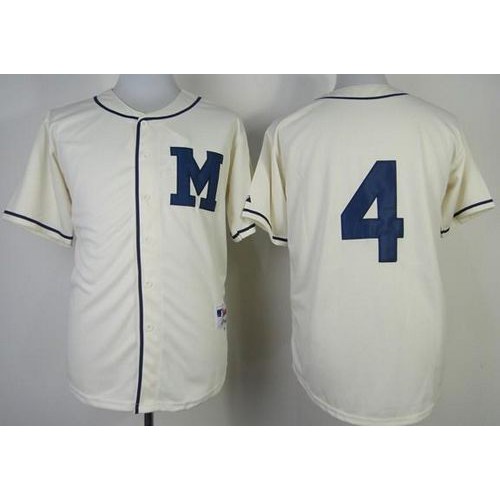 Milwaukee Brewers #4 Paul Molitor Cream 1913 Turn Back The Clock Stitched Jersey Men's cheap jerseys for sale - CheapJerseys.Shop