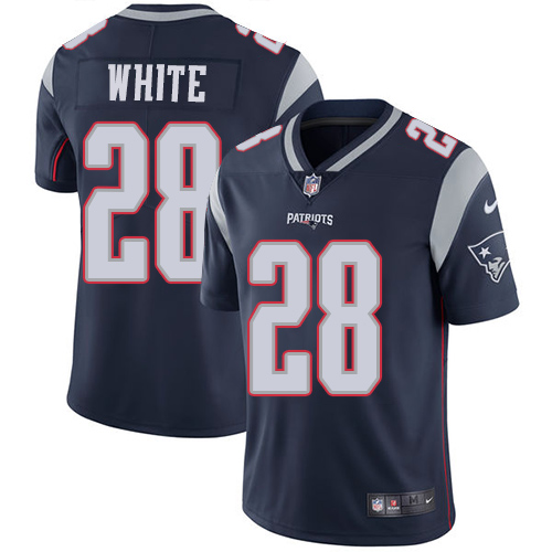 New England Patriots #28 James White Navy Blue Team Color Men's Stitched Vapor Untouchable Limited Jersey Men's cheap jerseys for sale - CheapJerseys.Shop