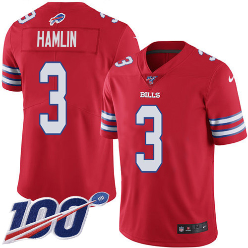 Bills #3 Damar Hamlin Red Youth Stitched Limited Rush 100th Season Jersey cheap jerseys for sale - CheapJerseys.Shop