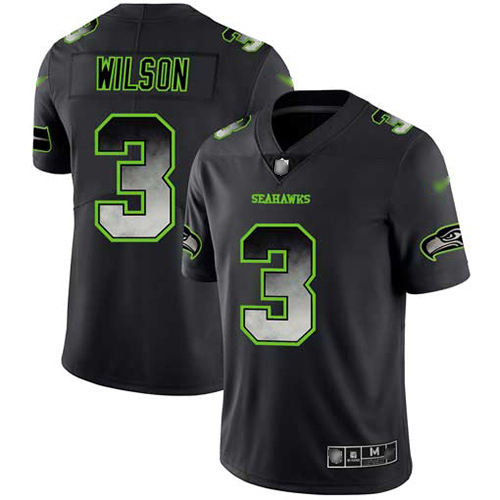 Seattle Seahawks #3 Russell Wilson Black Men's Stitched Vapor Untouchable Limited Smoke Fashion Jersey Men's cheap jerseys for sale - CheapJerseys.Shop