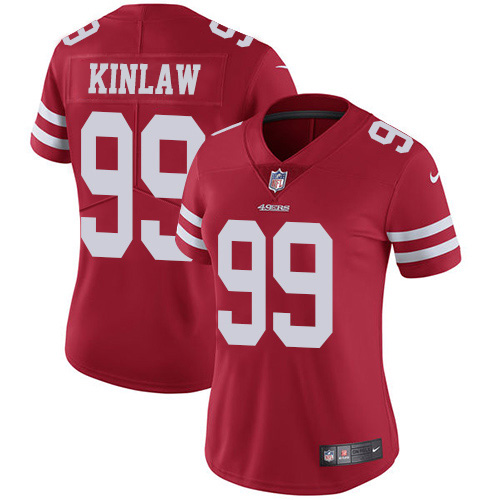 San Francisco 49ers #99 Javon Kinlaw Red Team Color Women's Stitched Vapor Untouchable Limited Jersey Womens cheap jerseys for sale - CheapJerseys.Shop