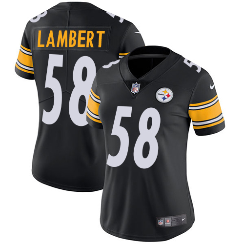 Pittsburgh Steelers #58 Jack Lambert Black Team Color Women's Stitched Vapor Untouchable Limited Jersey Womens cheap jerseys for sale - CheapJerseys.Shop