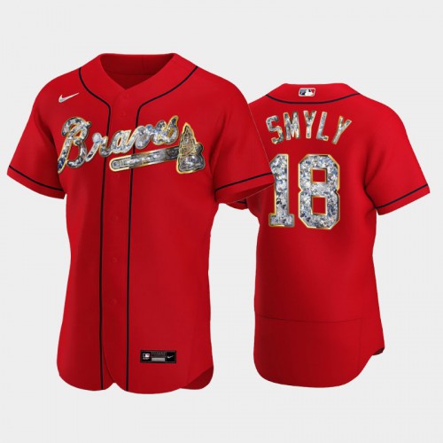 Atlanta Atlanta Braves #18 Drew Smyly Men's Diamond Edition Jersey - Red Men's cheap jerseys for sale - CheapJerseys.Shop