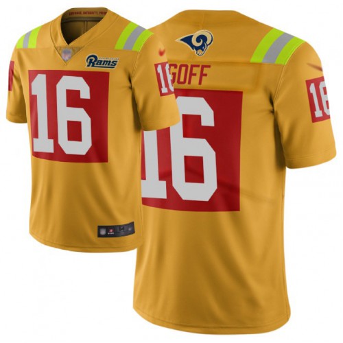 Los Angeles Rams #16 Jared Goff Gold Men's Stitched Limited City Edition Jersey Men's cheap jerseys for sale - CheapJerseys.Shop