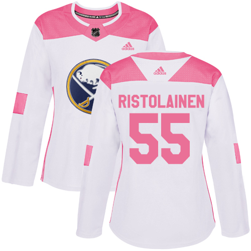 Buffalo Sabres #55 Rasmus Ristolainen White/Pink Authentic Fashion Women's Stitched Jersey Womens cheap jerseys for sale - CheapJerseys.Shop