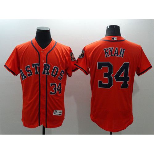 Houston Astros #34 Nolan Ryan Orange Flexbase Authentic Collection Stitched Jersey Men's cheap jerseys for sale - CheapJerseys.Shop