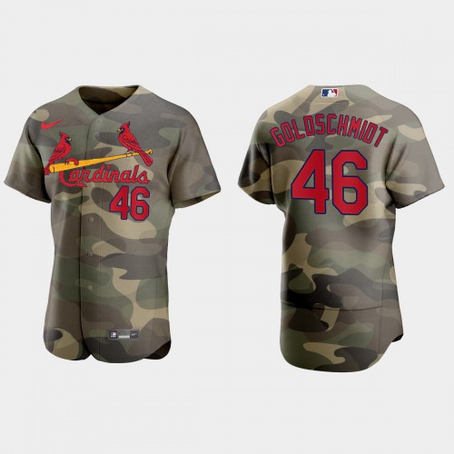 St.Louis St.Louis Cardinals #46 Paul Goldschmidt Men's 2021 Armed Forces Day Authentic Jersey -Camo Men's cheap jerseys for sale - CheapJerseys.Shop