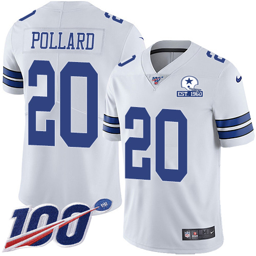 Cowboys #20 Tony Pollard White Men's Stitched With Established In 1960 Patch 100th Season Vapor Untouchable Limited Jersey cheap jerseys for sale - CheapJerseys.Shop
